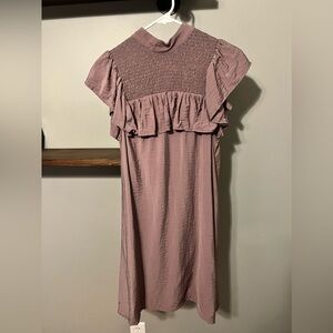 purple high next dress